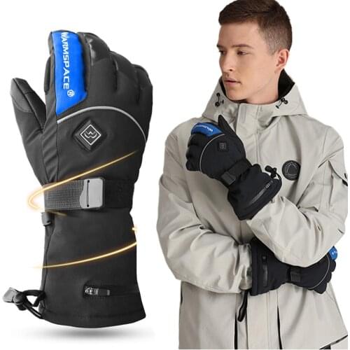 Heated Gloves Battery Powered Electric Heat Gloves Unisex Waterproof Winter Thermal Gloves Snow Gloves Men