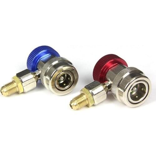 HVAC Manual Coupler Connector Adapter For Car A/C Auto Air Conditioning R134a 1/4" SAE High Quality High/Low Side Pressure