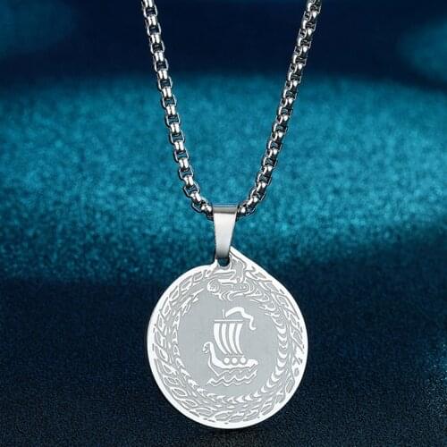 Vikings Drakkar Dragon Pendant Vikings Necklace Men Jewelry Slavic Snake Necklace S Tainless Steel Jewelry