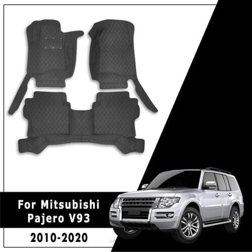 Custom Carpets Car Accessories Car Floor Mats For Mitsubishi Pajero V93 2010 2011 2012 2013 2014 2015 2016 2017 2018 2019 2020