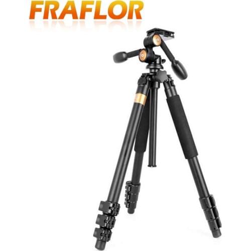 Q620 Professional DSLR Video Camera Tripod + Panoramic Head Stable Heavy Camera Stand for Telephoto Lens Recorder Camcorder