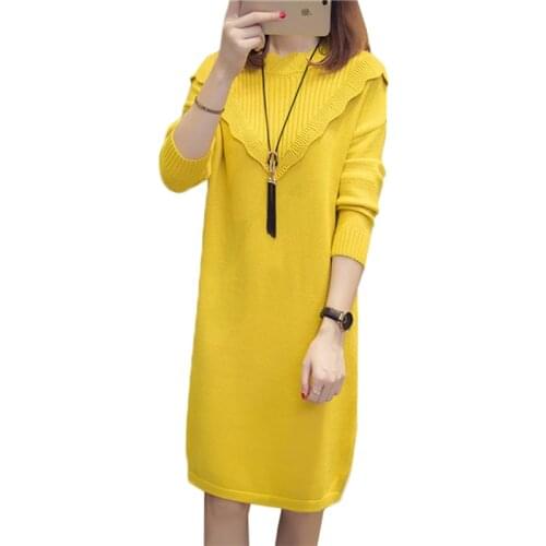 Spring Autumn Pullover Casual Knitted Sweater Women New Loose Long Sleeve Sweater Tops Plus Size Long Ladies Sweaters Tide 3XL