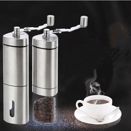 Manual Coffee Grinder Washable Ceramic Core Stainless Steel Handmade Mini Portable Coffee Bean Burr Grinders Mill Kitchen Tool