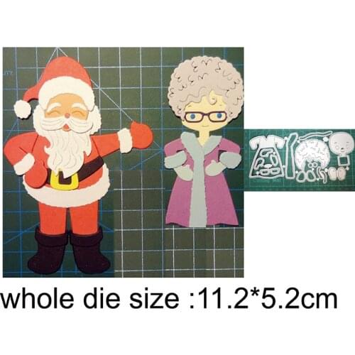 Christmas Santa Claus Family Metal Cutting Dies For Scrapbooking Paper And Card Making Decorative Embossing Die Cut Craft Dies