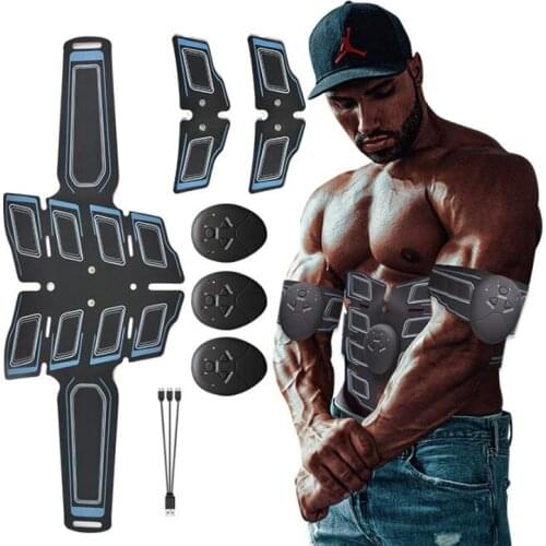 Abdominal Muscle Stimulator Trainer EMS Abs Fitness Equipment Training Gear Muscles Electrostimulator Toner Exercise At Home Gym
