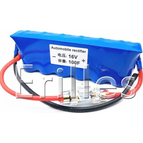 Super farad capacitor 16v100f heat shrinkable shell rectifier auto starter large capacity independent start