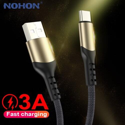 Type C USB Cable For Samsung A51 A52 Huawei Xiaomi LG Sony OPPO Fast Charge USBC Typec Mobile Phone Cord 2m 3m Charger Data Wire