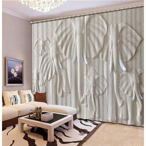 High quality custom European 3D Curtains angel design Curtains For Living Room Bedroom elephant curtains