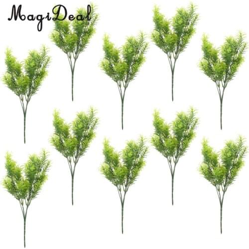 MagiDeal 10Pcs 30cm Green Artificial Cedar Tree Home Garden Decoration Conifer Tree
