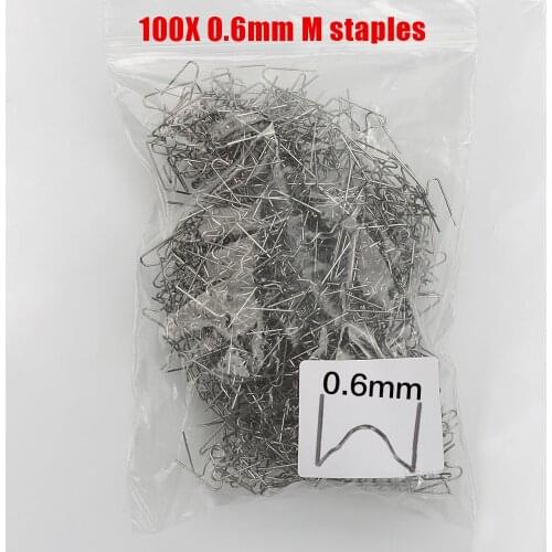100PCS Staples Bumper Bodywork Repairs Stainless Steel Metal 0.6/0.8mm Hine Welder Wires Pre Cut Hot Plastic Stapler