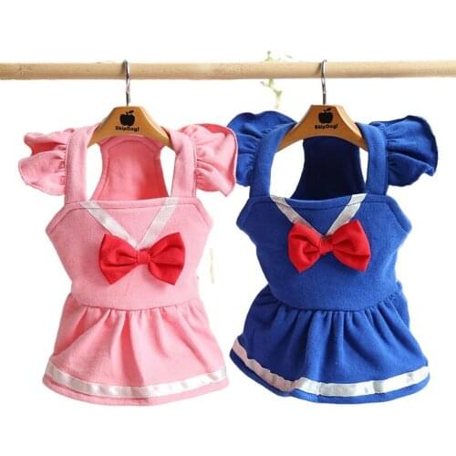 2021 Summer Cat Dog Dress Puppy Skirt Uniforms Yorkie Yorkshire Shih Tzu maltese Pomeranian Bichon Poodle Dog Clothing Dresses