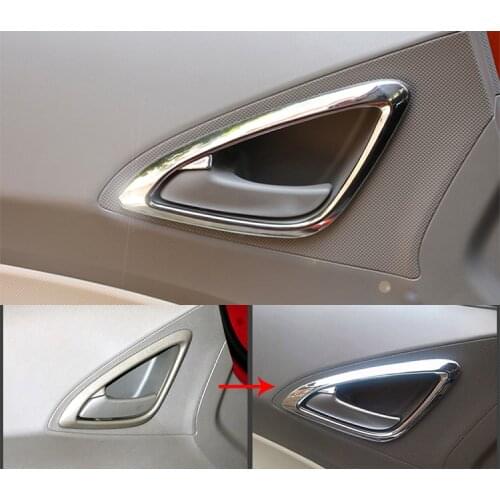 4pcs ABS for Chevrolet sail 2010-2014 inside Door handle Light cover Frame sticker