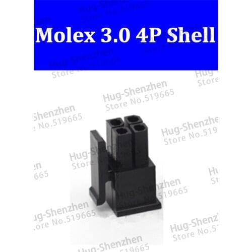 5557 Promotion product 50pcs Molex 3.0mm 2*2pin 4Pin 4-Pin 43645-0400 black Male Power Connector Housing Plastic Shell