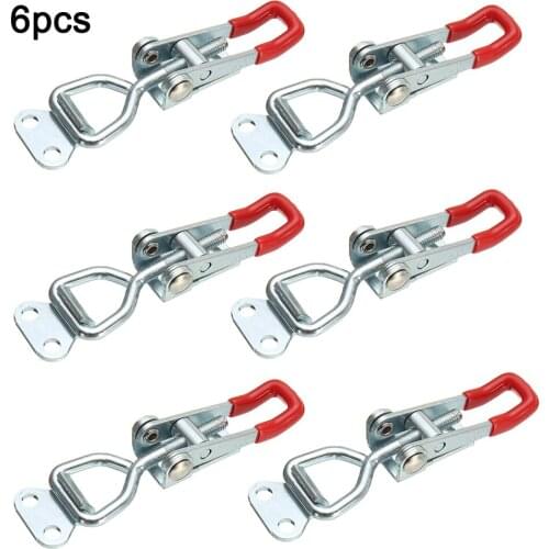 6 PCS Toggle Latch Clamp 4001 100Kg 220Lbs Holding Capacity Horizontal Type for Hand Tool for welding, jigging, repairing