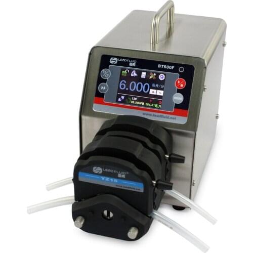 BT600F 2 x YZ25 High Big Flow Precise Dispensing Intelligent Peristaltic Pump Dosing Liquid Lab Industry Pump 0.16~1700ml/min