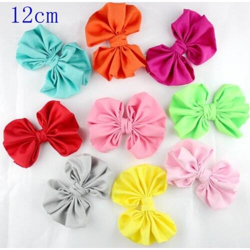 2017 Hot Big Bows For Headband/Hair Clips Diy Findings 16 Color Bowknot Hair Accessories Solid Color Headwear 12*8cm
