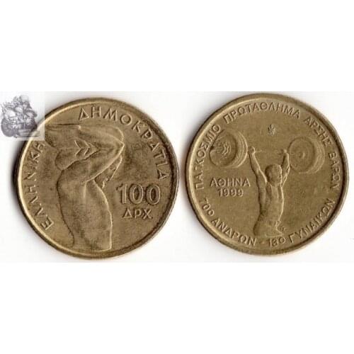 Greece 100 Drachma Memorial 1999 Edition Coins Europe New Original Coin Commemorative Edition 100% Real Rare Eu