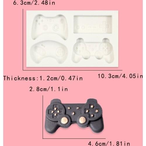 Game Controller Fondant Molds Game Handle Controller Candy Molds For Chocolate Cake Pops Resin Polymer Clay Mould