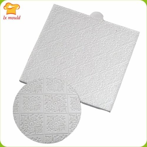 Baking tools Fondant Cake Lace Printing Silicone Mat Dry Peas Making Mat Soft Pottery Clay Mould