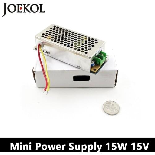 Mini Type ac-dc power supply 15W 15V 1A,Single Output for Led Driver,smps power supply 110V/220V to 15V