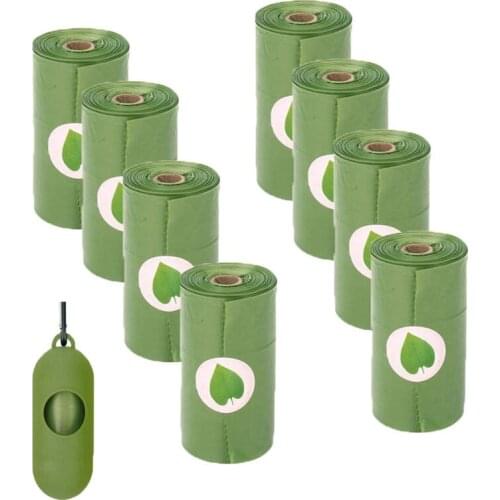 Dog Poop Bags 8 Rolls 120 Bags with Dispenser-Biodegradable,Eco Friendly Poop Bags Dog