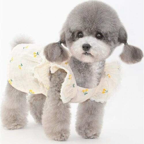 Pet Clothes Cherry Print Cat Clothes for Small Cats Dogs Costume Cherry Print Cat Shirt Dress Kitten Outfit Cats Costume