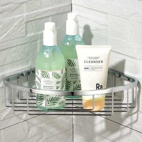 Bathroom Shelf Organizer Shower Triangle Storage Rack Corner Shelves Wall Mounted Home Organizer Bath Accessories