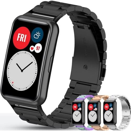 For Huawei Watch Fit Strap Stainless Steel Watch band Bracelet Metal Watchbands For Huawei Fit Smart Watch With Tool