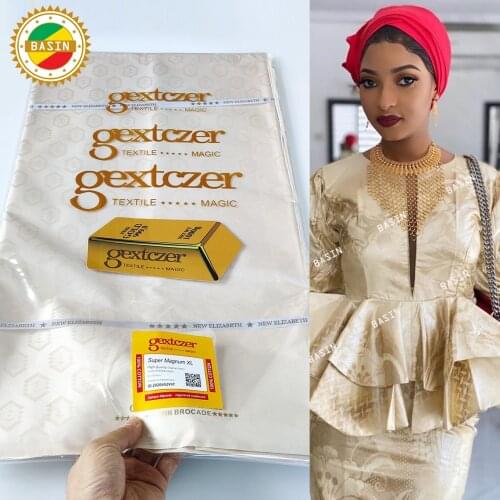 Beige Mali Bazin Riche 100% Cotton Lace Fabric For Women Wedding Bride Or Bridesmaids Party Dresses Bazin Riche Laces