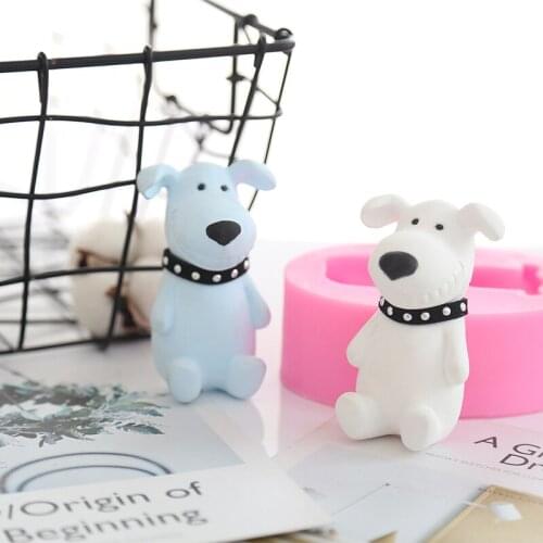 Cute Smiling Dog Silicone Mold Handmade Aromatherapy Plaster Silicone Mold DIY Soap Mold