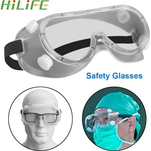 Sports Goggles Windproof Anti-fog Labor Protection Goggles Transparent Totally Closed Dust-proof Splash-proof Cycling Glasses