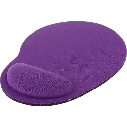 Comfortable Gel Wrist Rest Support Game Mouse Mice Mat Pad for Computer PC Laptop Anti Slip Circular Mouse Pad Purple