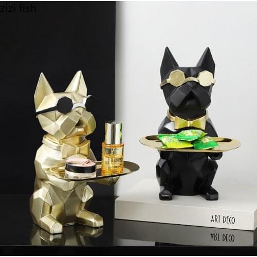 Resin Animal Storage Ornaments Key Groceries Organize Pallets Decoration Accessories Dog Storage Tray Statue Crafts Figurines
