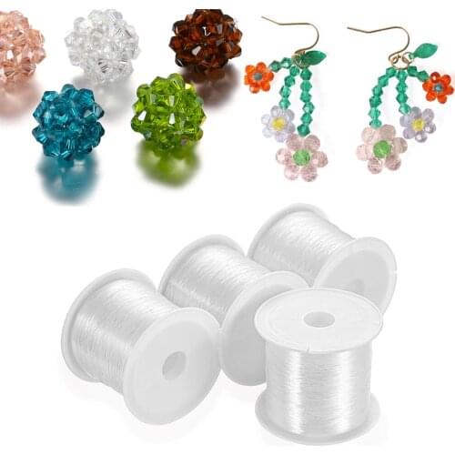 1Roll Transparent Crystal No Elastic Cord Beading Stretch Cord No Elastic Line Handmade DIY For Jewelry Making Findings Supplies