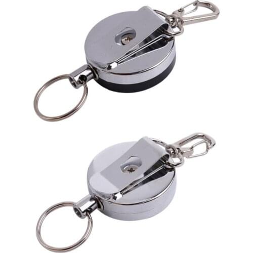 1 Pcs Easy Pull Buckle 4 High Resilient Telescopic Rope Key Ring Anti Lose Anti-theft Stretch Keychain Outdoor Multi-tool New