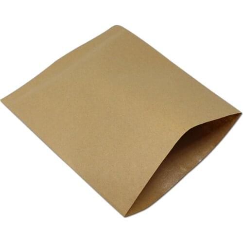 14*18cm 100Pcs/Lot Kraft Paper Greaseproof Bag Vintage Brown Kraft Paper Packing Bag Party Fried Food Snack Bread Chips Package