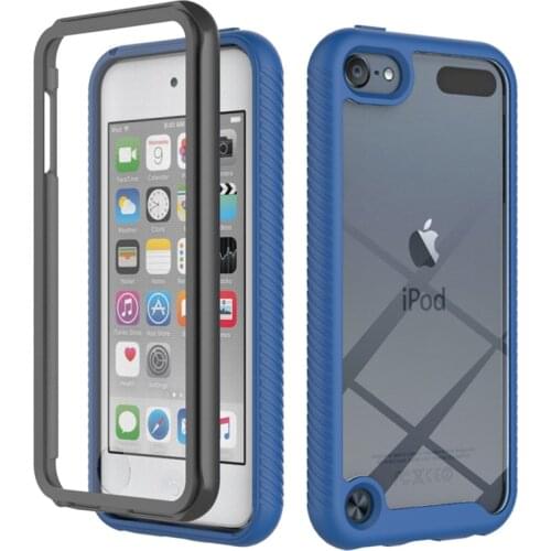 360 Full Body Screen Protector Transparent Case iPod Touch 5 6 Touch 7 Colorful TPU+PC Bumper Hybrid Anti Shock Armor Phone Case