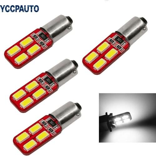 BA9S t4w Car Led Light CANBUS 4SMD 5630 5730 LED Wedge Lamp Car Indicators Interior Bulbs Light 4pcs