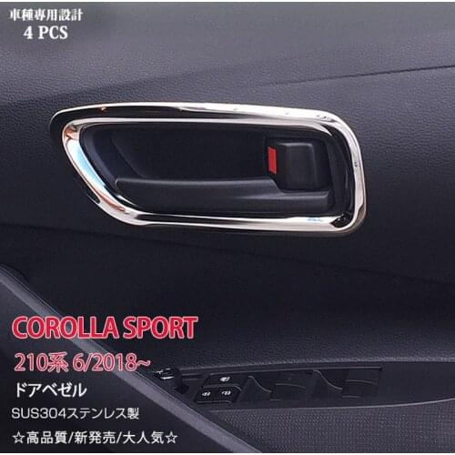 4pcs Door Bezel Protection for Toyota Corolla Sport E210 Interior Trim Stainless Steel Car Styling Stickers Accessories
