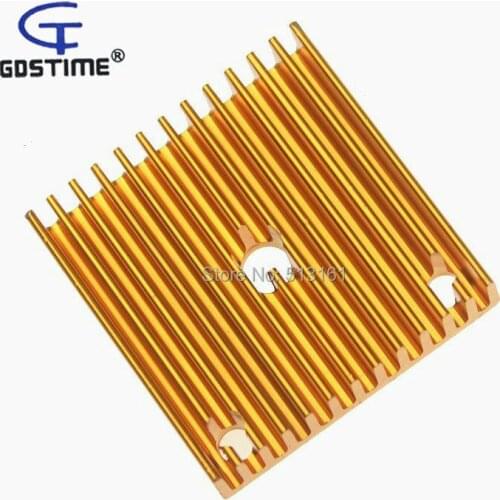 10pcs/lot Gdstime 40x40x11mm Heatsink Aluminum Extruded Gloden Heat sink 40mm for 3D Printer