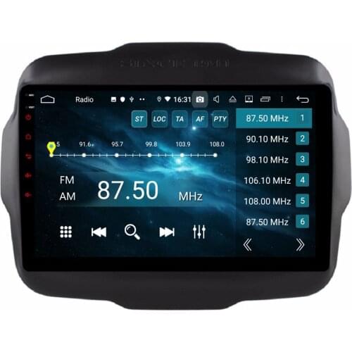 9" 1 Din Android 9.0 PX6 Car Radio For JEEP Renegade 2016-2017 DVD Player 6 Core Stereo 4G+64G Multimedia Player Audio DSP GPS