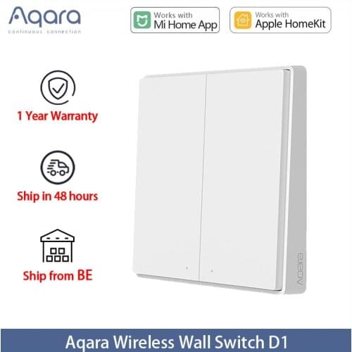 Aqara Wireless Switch D1/ Smart Wall Switch D1 ZigBee Connection Work with Aqara Hub Gateway Xiaomi Mi Home APP Remote control