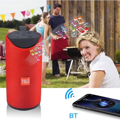 TG113 Wireless Bluetooth-compatible 10W Outdoor Portable Column Speaker USB TF FM Radio Music Stereo Subwoofer for PC Computer