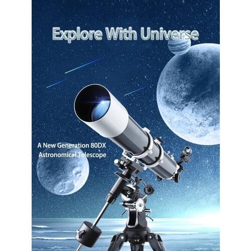 Celestron Professional Astronomical Telescope 80eq 500X Zoom Night Vision Telescope for Moon Space Planet Observation Stars