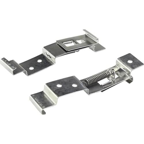 1Pair Stainless Steel Car License Plate Frame Holder Trailer Number Plate Clips Spring Bracket Cars License Plate Cover Fixed