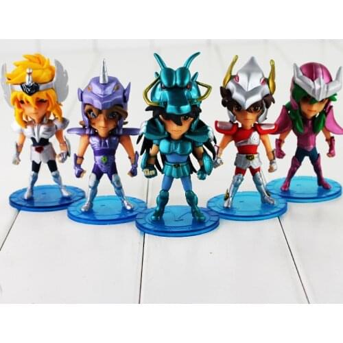 5pcs/set Seiya Action Figure Toys Shaka Saga Kanon Death Mask Signs of The Zodiac Model Dolls