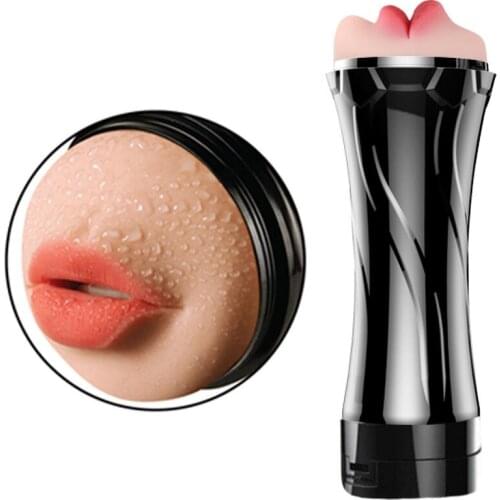 Hot Sale Sex Toy Airplane Cup Vibrating Lifelike Large Masturbation Device Flashlight Adult Products Female Mouth Clip Sucking