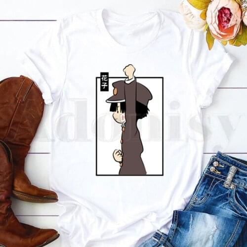 Hanako-Kun Jibaku Shounen Nene Yashiro Printed Japanese Anime Short Sleeve Female Tops Tees Harajuku T Shirts Drop shipping