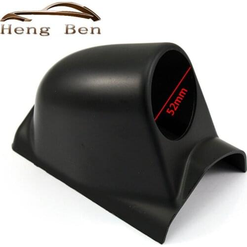 HB Black 2" 52mm Universal A-Pillar Single Hole Dash Gauge Meter Pod Mount Holder Left Hand Drive