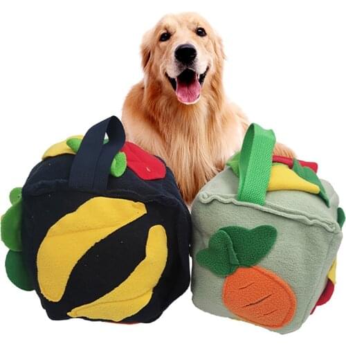 Dog Snuffle Ball Pet Interactive Toy Cat Sniffing Toy Plush Dog Treat Dispensing Ball Sound Puppy Foraging Toy Pet Feeding Toy